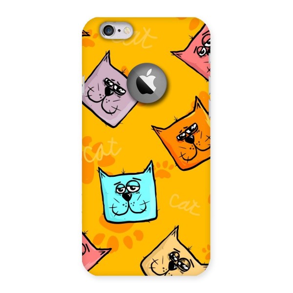 Cute Cat Pattern Back Case for iPhone 6 Logo Cut