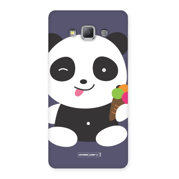 Cute Panda Blue Back Case for Galaxy A7