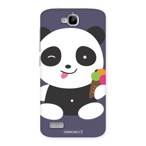 Cute Panda Blue Back Case for Honor Holly