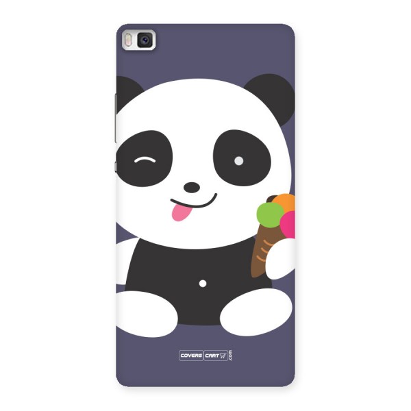 Cute Panda Blue Back Case for Huawei P8
