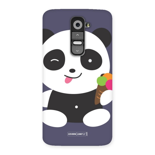 Cute Panda Blue Back Case for LG G2
