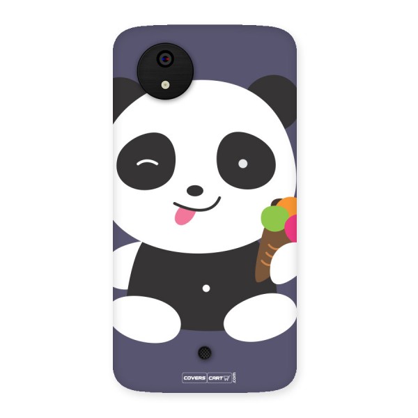 Cute Panda Blue Back Case for Micromax Canvas A1