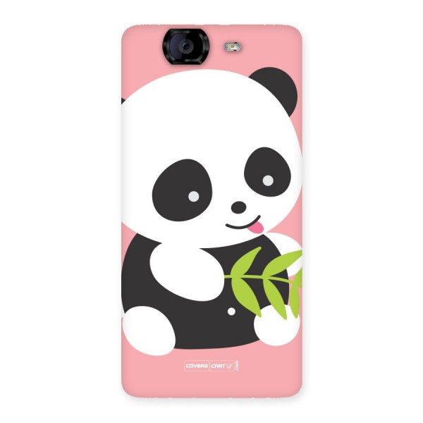 Cute Panda Pink Back Case for Canvas Knight A350