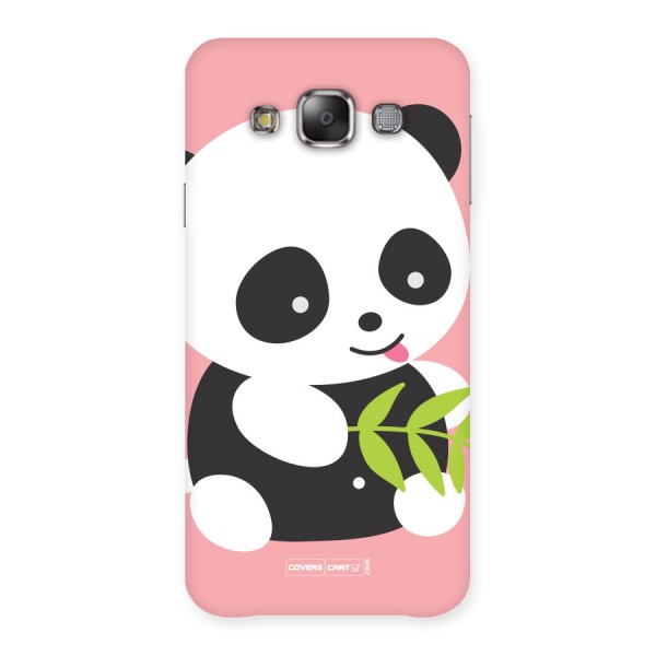 Cute Panda Pink Back Case for Galaxy E7