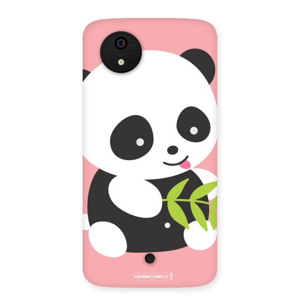 Cute Panda Pink Back Case for Micromax Canvas A1