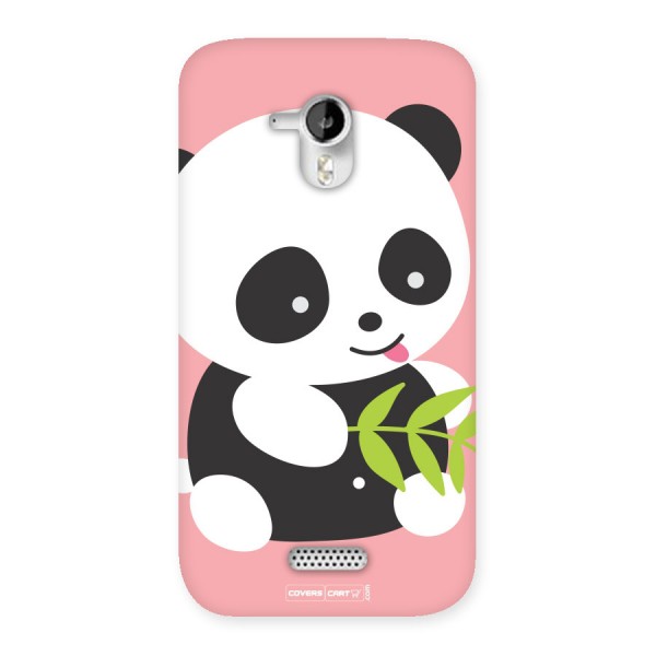Cute Panda Pink Back Case for Micromax Canvas HD A116