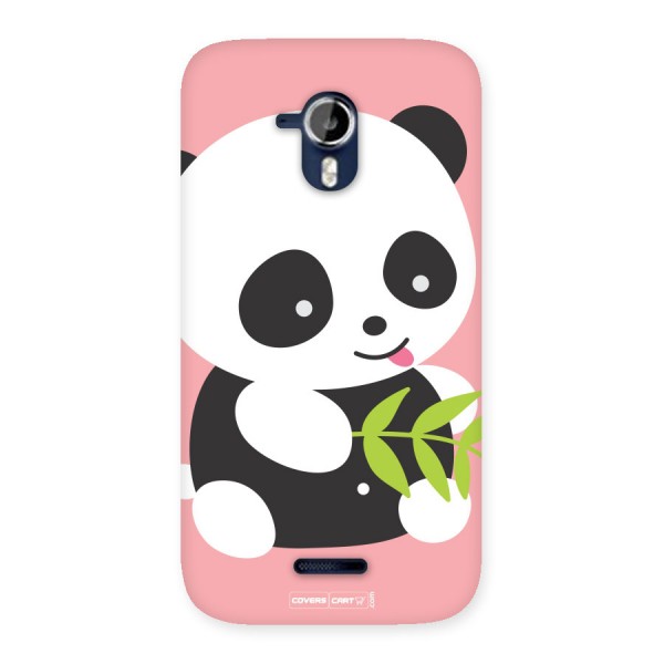 Cute Panda Pink Back Case for Micromax Canvas Magnus A117