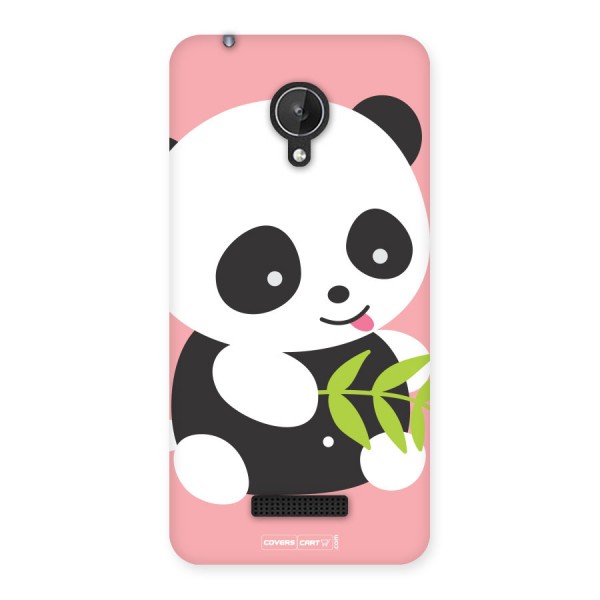 Cute Panda Pink Back Case for Micromax Canvas Spark Q380