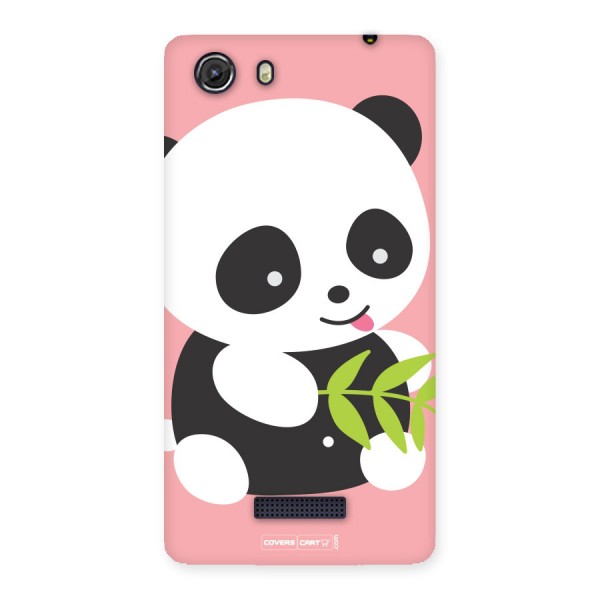 Cute Panda Pink Back Case for Micromax Unite 3