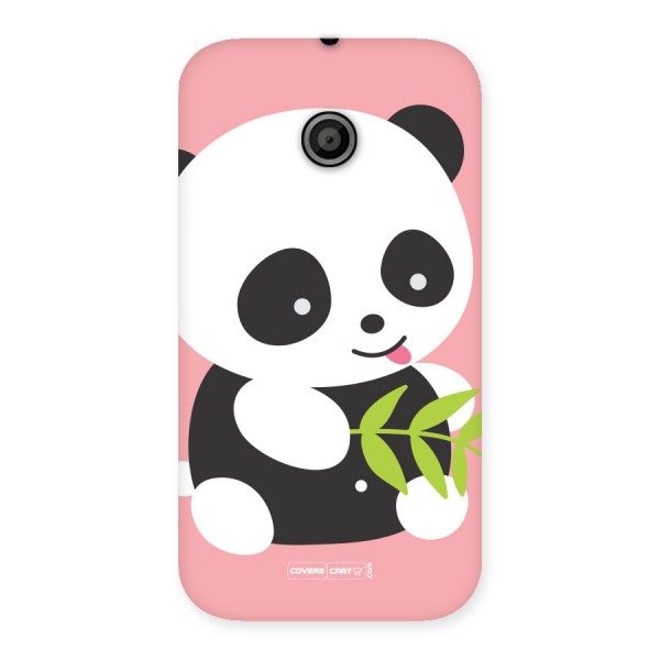 Cute Panda Pink Back Case for Moto E