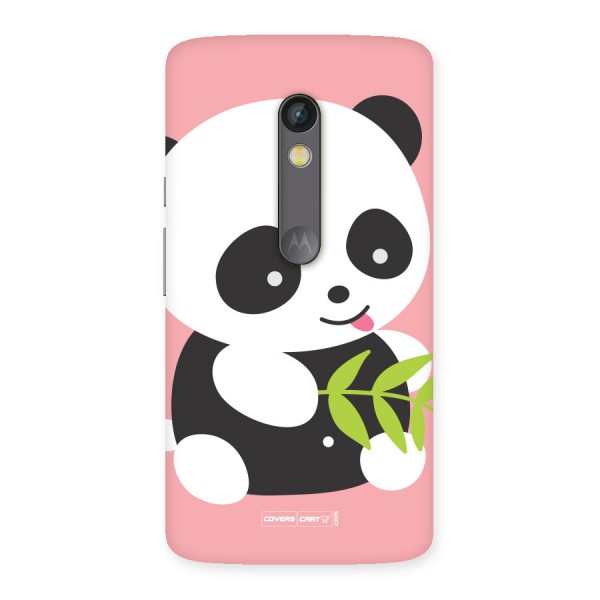 Cute Panda Pink Back Case for Moto X Play
