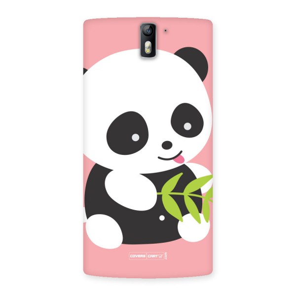 Cute Panda Pink Back Case for One Plus One