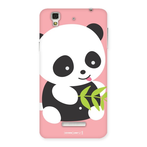 Cute Panda Pink Back Case for Yu Yureka