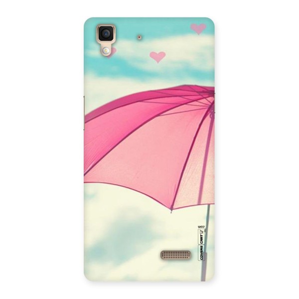 Cute Pink Umbrella Back Case for Oppo R7