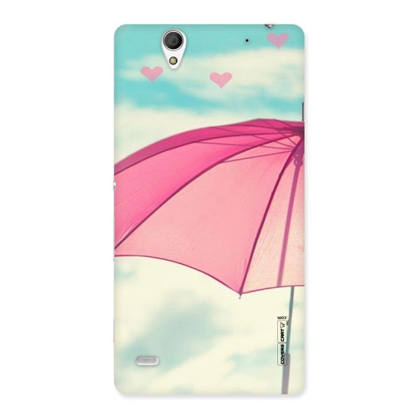 Cute Pink Umbrella Back Case for Sony Xperia C4