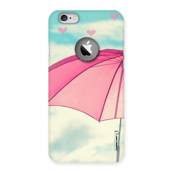 Cute Pink Umbrella Back Case for iPhone 6 Logo Cut