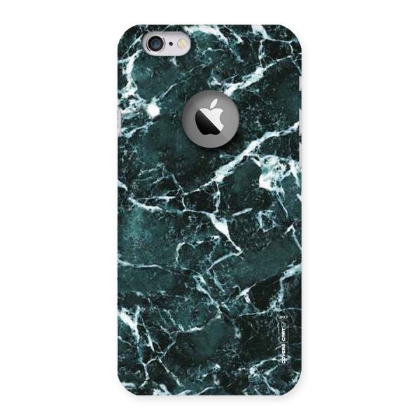 Dark Green Marble Back Case for iPhone 6 Logo Cut