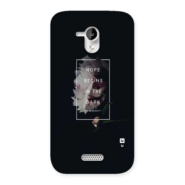 Dark Hope Back Case for Micromax Canvas HD A116
