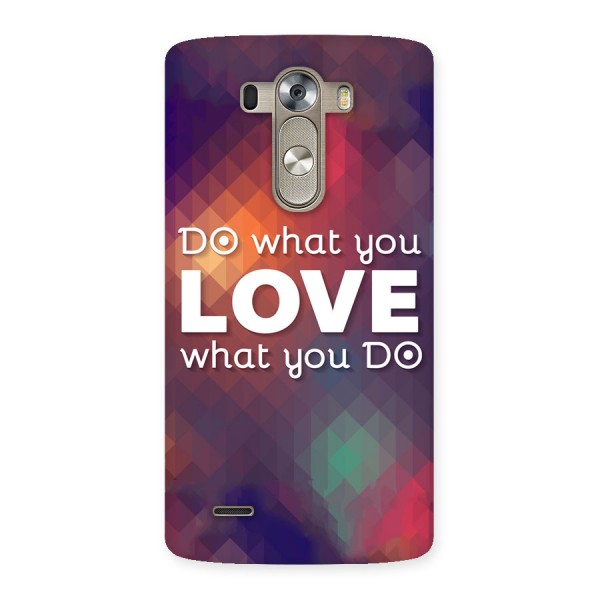 Do What You Love Back Case for LG G3
