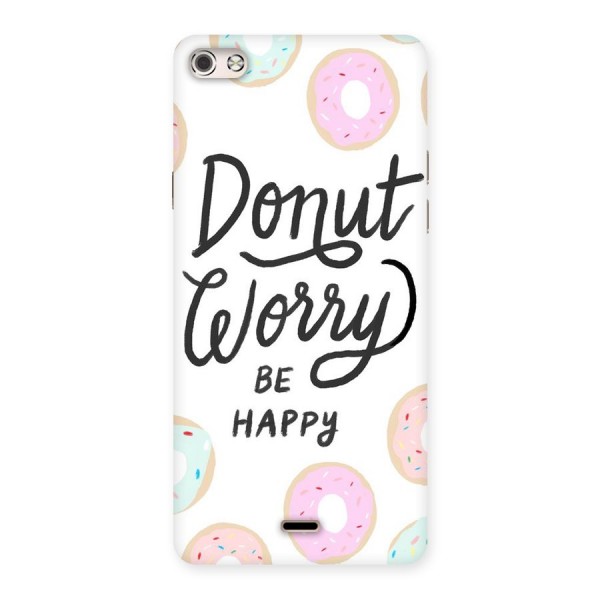 Donut Worry Be Happy Back Case for Micromax Canvas Silver 5