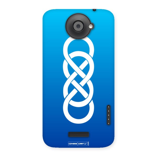 Double Infinity Blue Back Case for HTC One X
