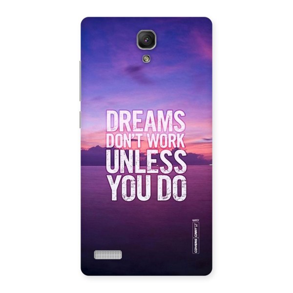 Dreams Work Back Case for Redmi Note