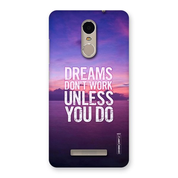 Dreams Work Back Case for Xiaomi Redmi Note 3