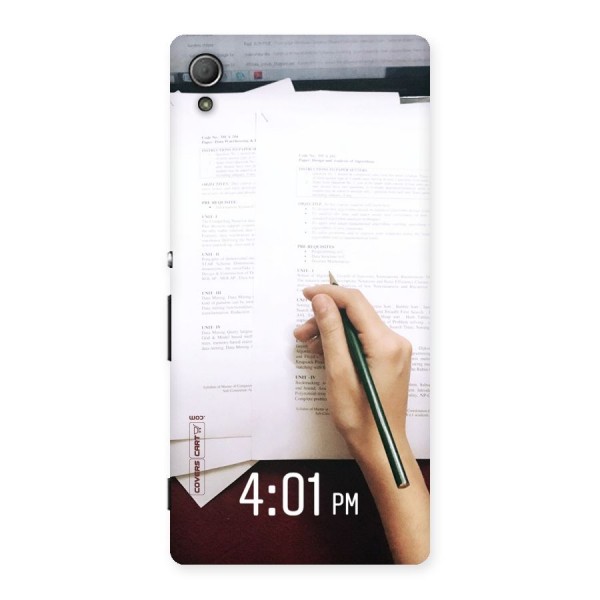Exam Time Blues Back Case for Xperia Z3 Plus
