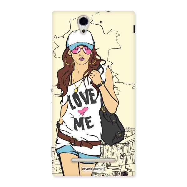 Fashion Girl Back Case for Sony Xperia C3