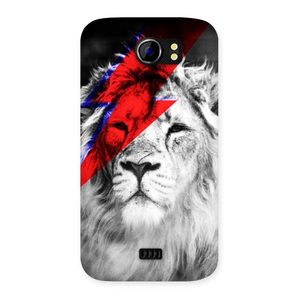Fearless Lion Back Case for Micromax Canvas 2 A110