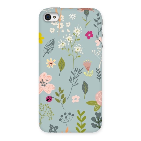 Flawless Flowers Back Case for iPhone 4 4s