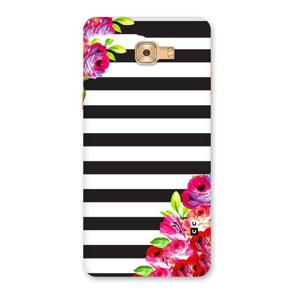 Floral Stripes Back Case for Galaxy C9 Pro