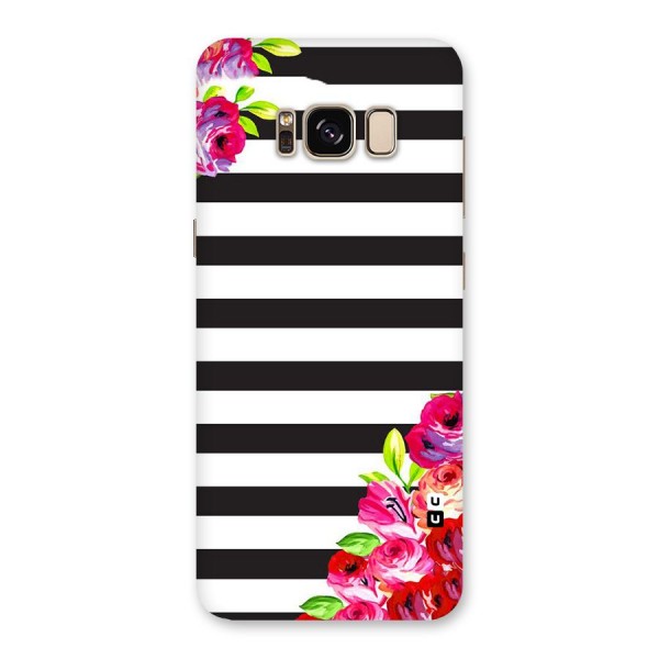 Floral Stripes Back Case for Galaxy S8