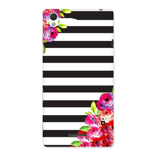 Floral Stripes Back Case for Sony Xperia T3