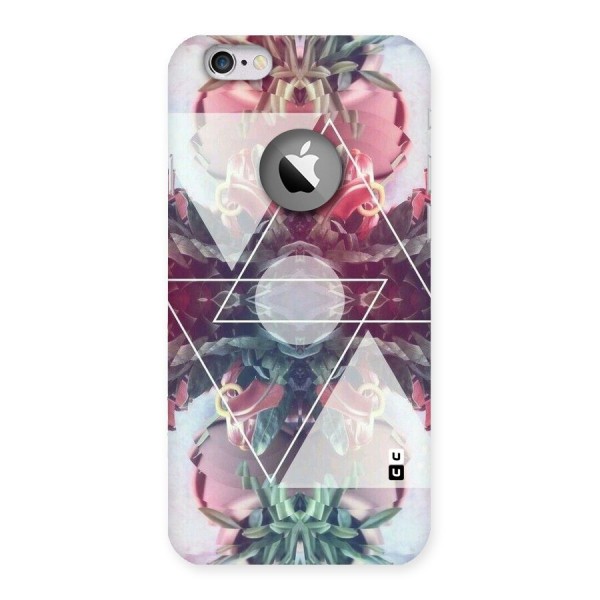 Floral Triangle Back Case for iPhone 6 Logo Cut