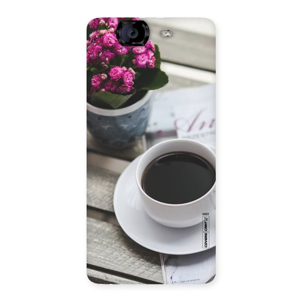 Flower And Blend Back Case for Canvas Knight A350