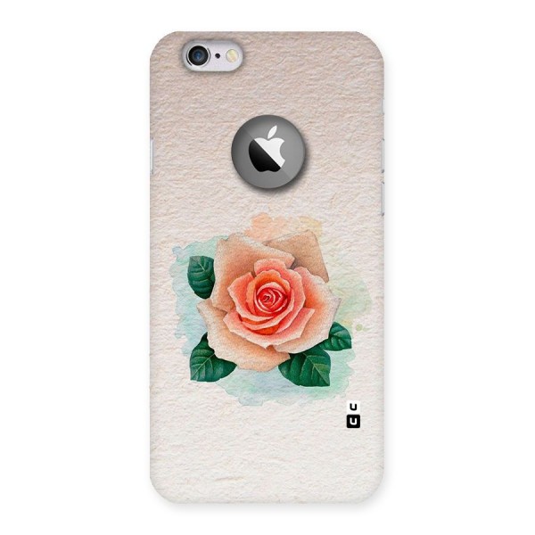 Flower Water Art Back Case for iPhone 6 Logo Cut