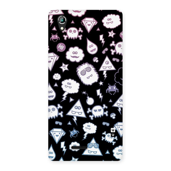 Funny Faces Back Case for Lava Iris 800