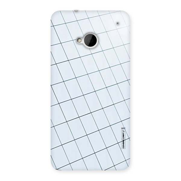 Glass Square Wall Back Case for HTC One M7