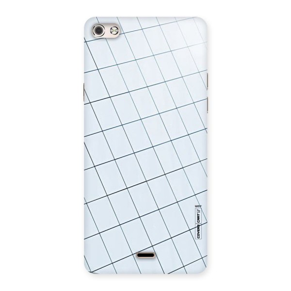 Glass Square Wall Back Case for Micromax Canvas Silver 5