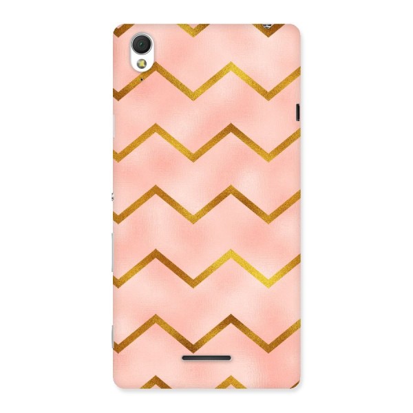 Gold Pink Pattern Back Case for Sony Xperia T3