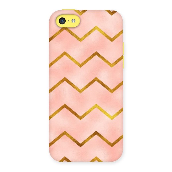 Gold Pink Pattern Back Case for iPhone 5C