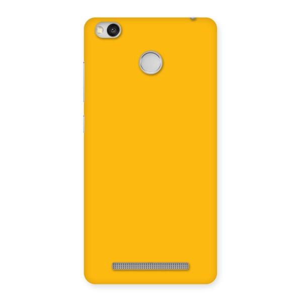 Gold Yellow Back Case for Redmi 3S Prime