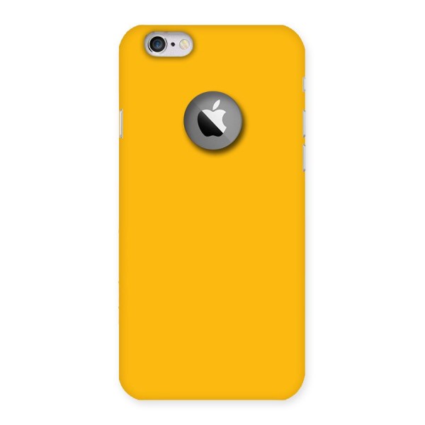 Gold Yellow Back Case for iPhone 6 Logo Cut