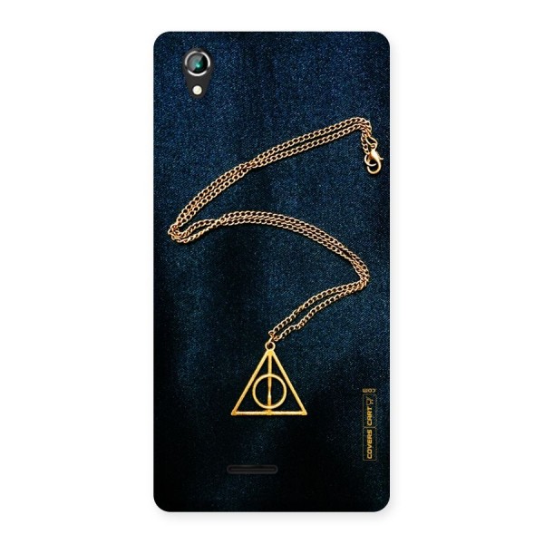 Golden Chain Back Case for Lava Iris 800