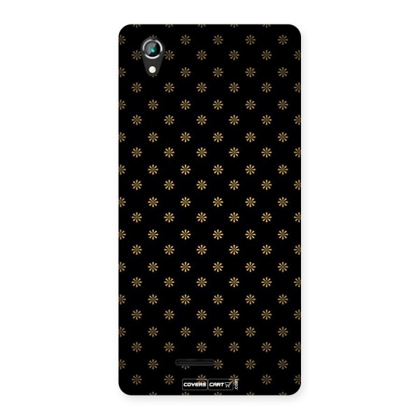 Golden Flowers Back Case for Lava Iris 800