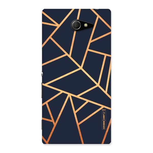 Golden Pattern Back Case for Sony Xperia M2