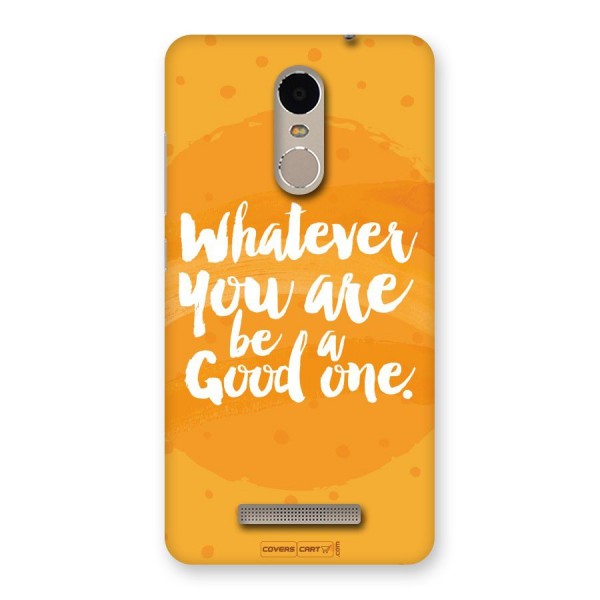 Good One Quote Back Case for Xiaomi Redmi Note 3