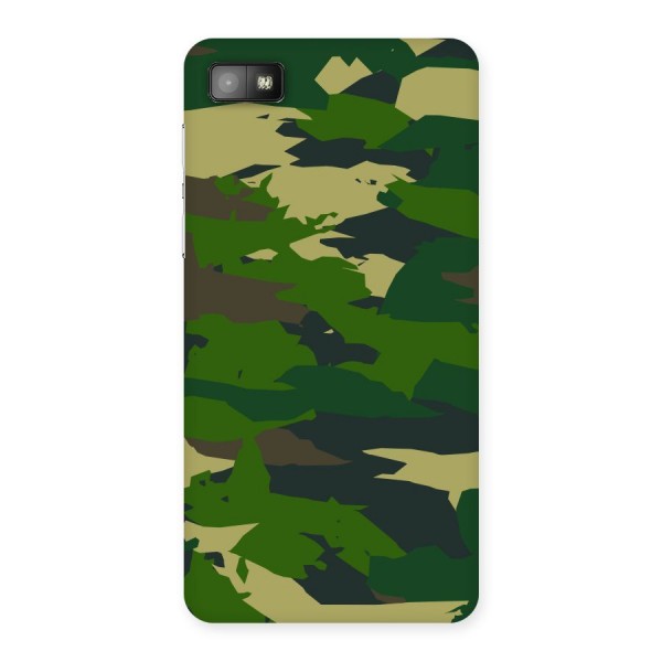 Green Camouflage Army Back Case for Blackberry Z10