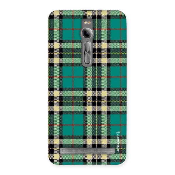 Green Check Back Case for Asus Zenfone 2